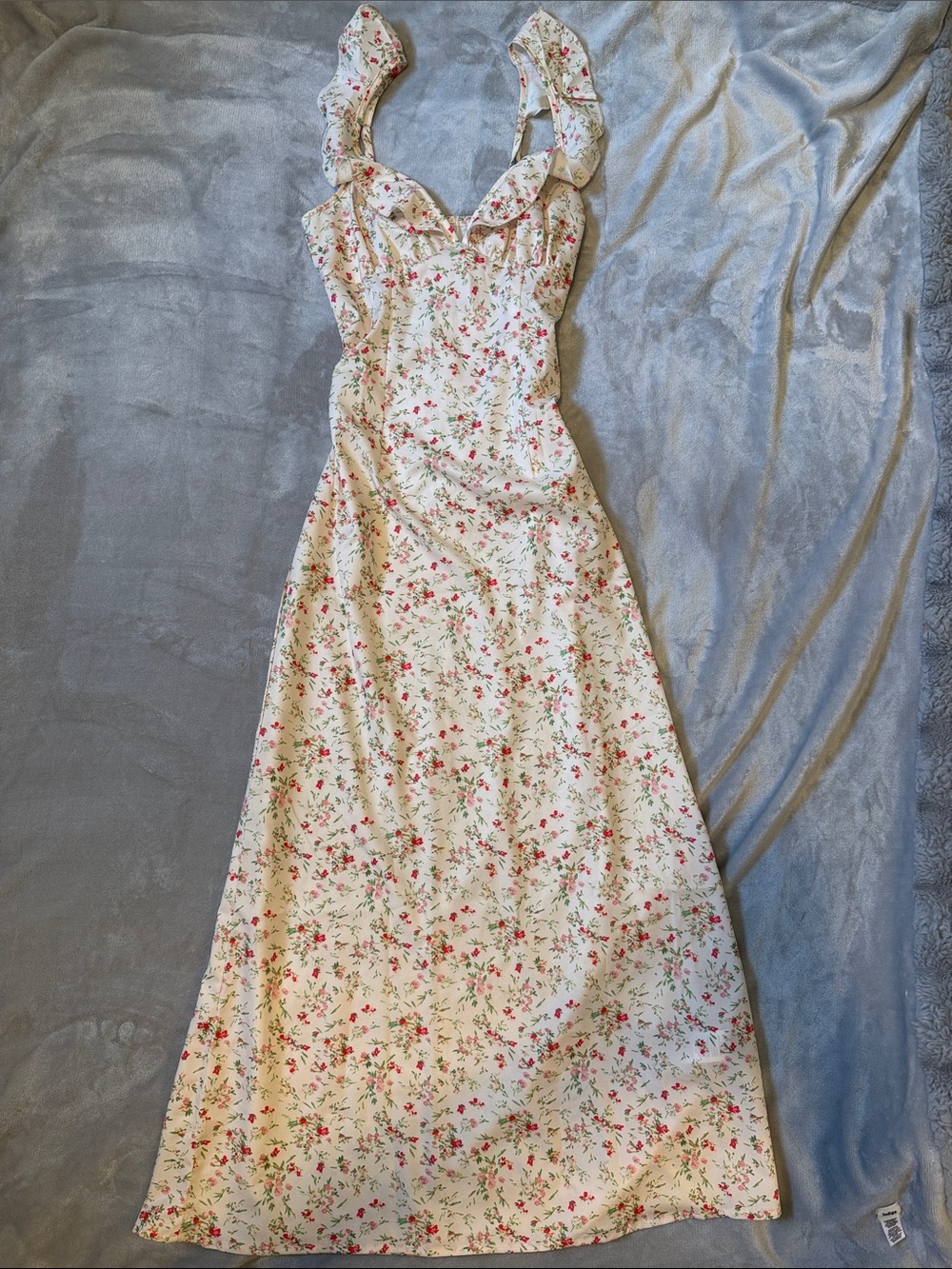 PacSun Cream Maxi Dress Floral Print
